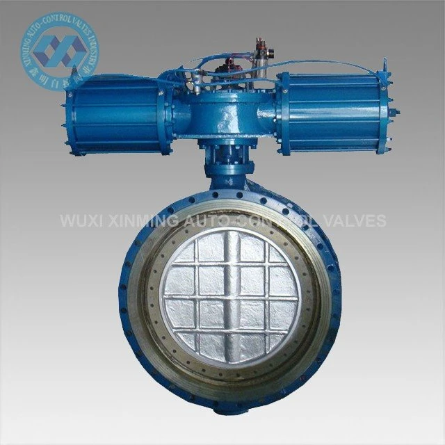 info-1-1 pneumatic triple eccentric butterfly valve