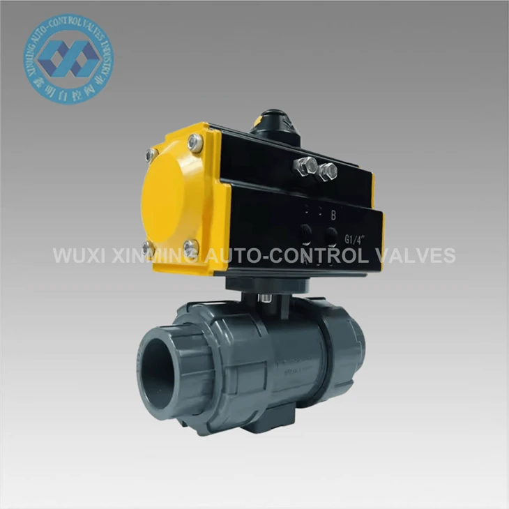 info-1-1 Double Acting Plastic Pneumatic Actuator Ball Valve