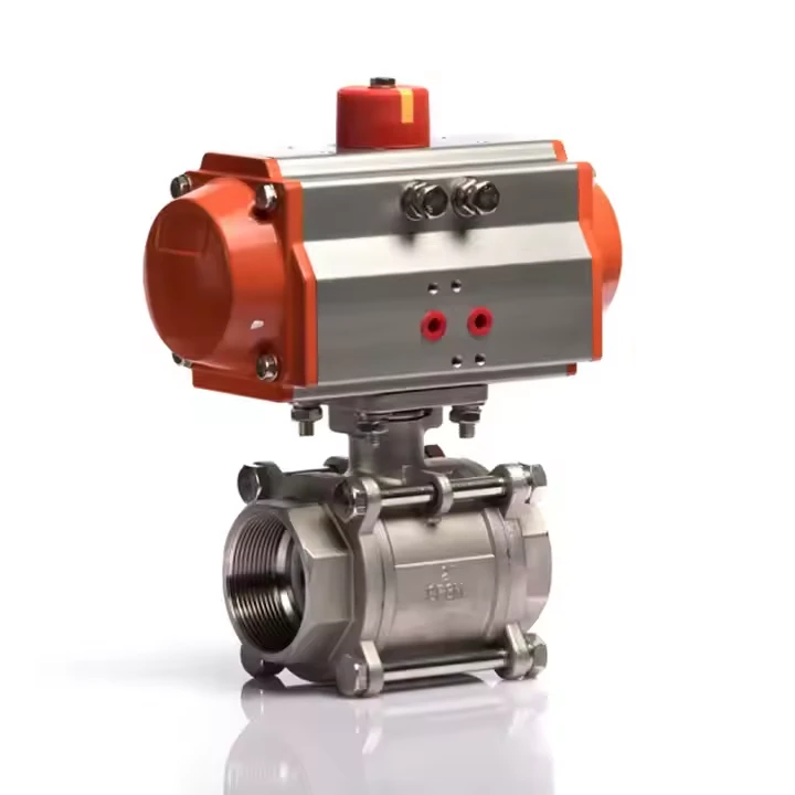 High Quality Pneumatic Thread Ball Valve With Quarter-Turn Actuation For Automated Flow Control