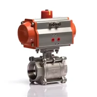 Valvola a sfera del filo pneumatico di alta qualità con attuazione di giri per il controllo del flusso automatizzato